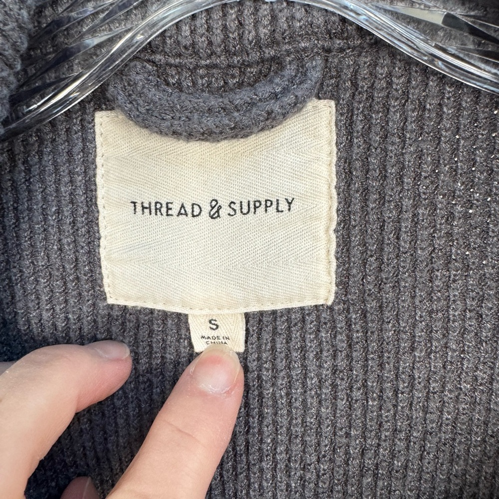 Thread & Supply Button-Up Gray Shacket - image 2